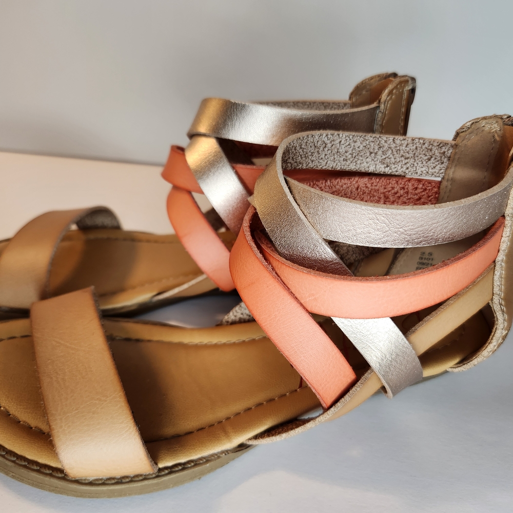 Blowfish Kids Sandals in Tan and Coral